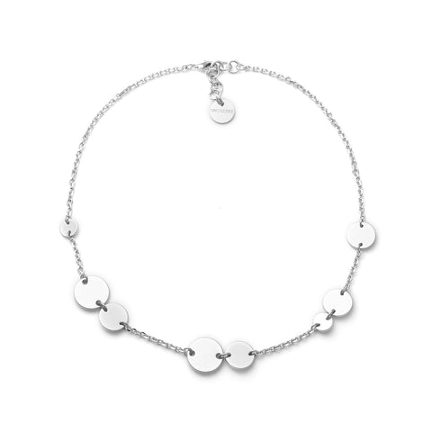 COLLANA CON MEDAGLIETTE ARGENTATA 2589